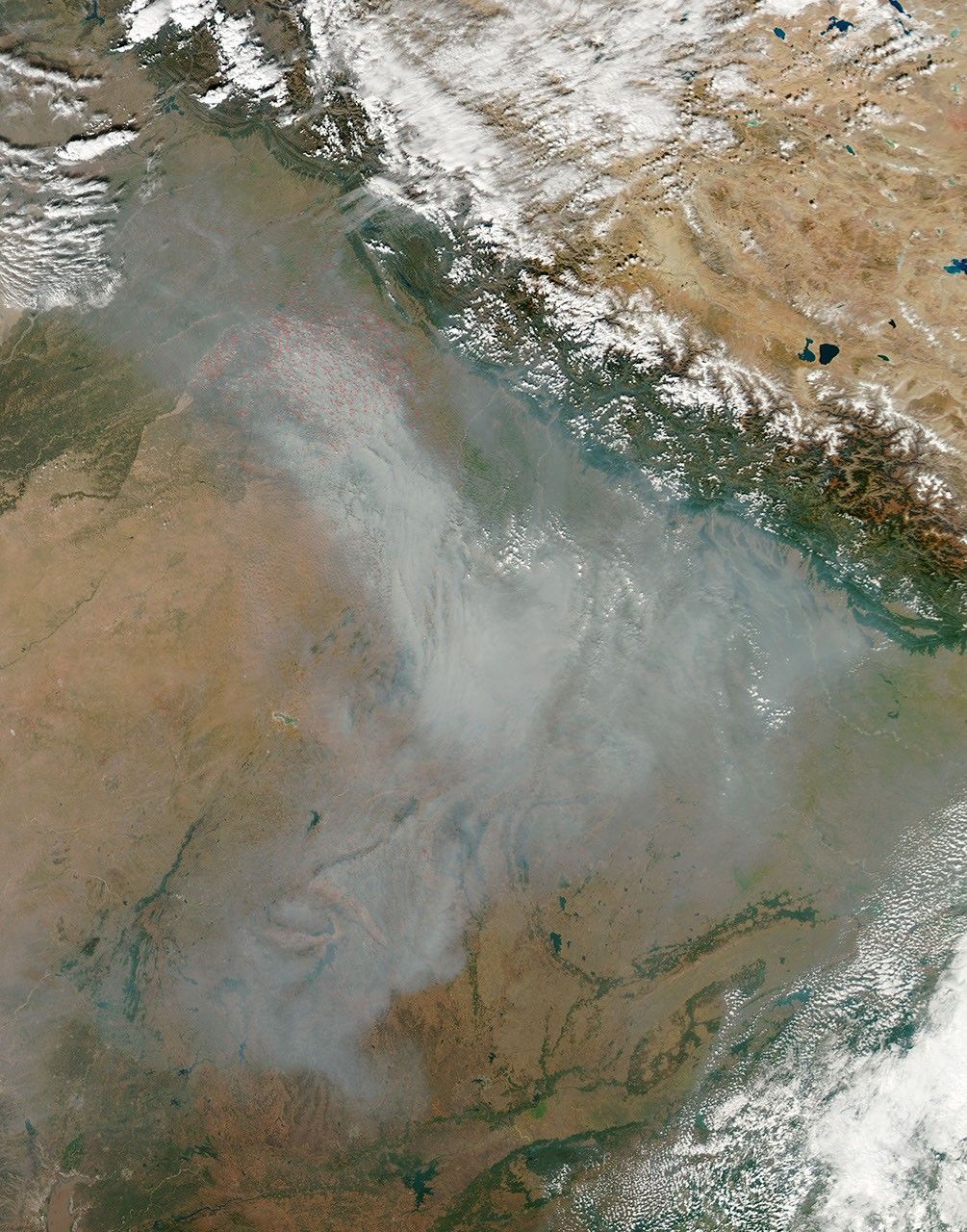 Fires and Smoke in Northwestern India