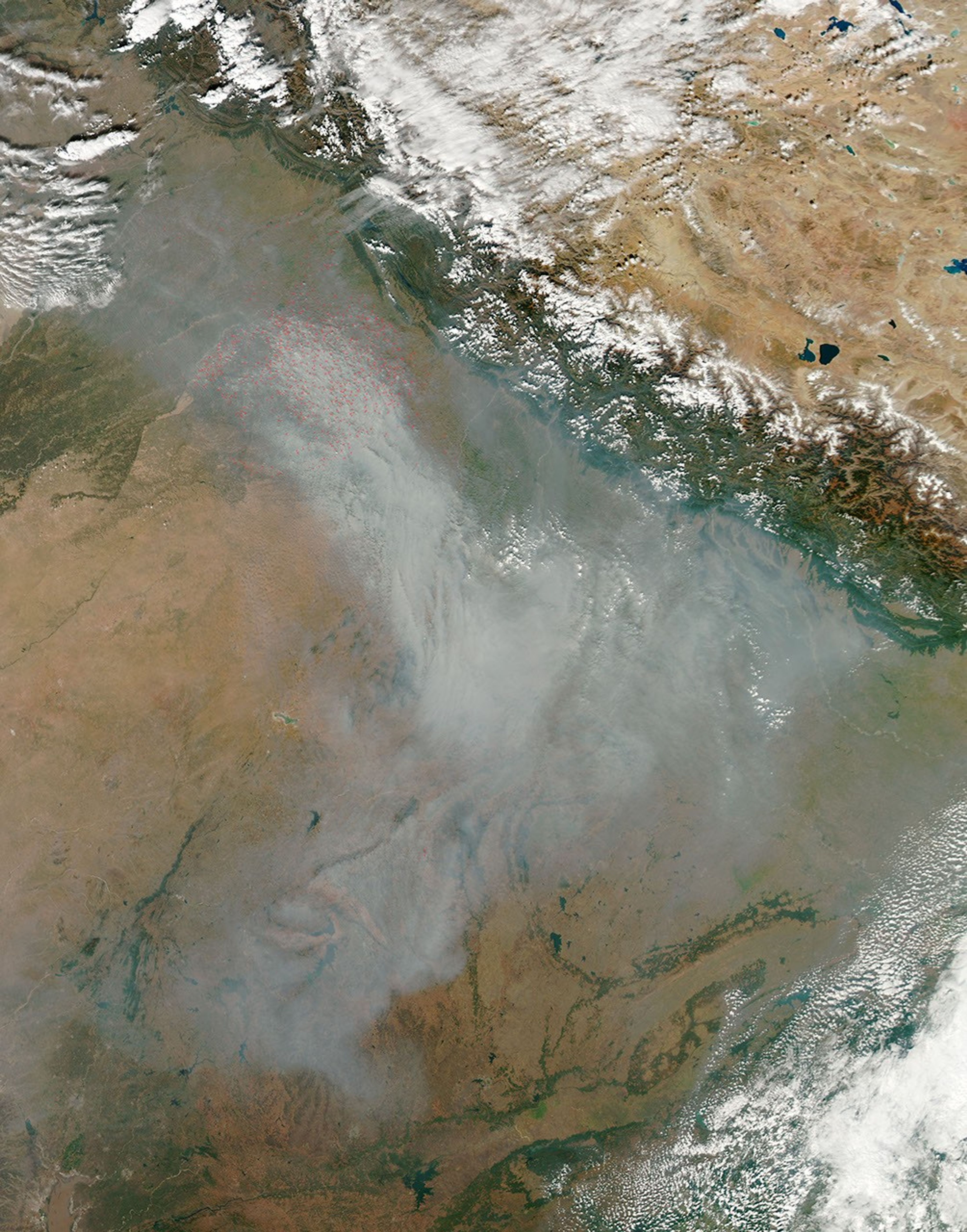 Fires and Smoke in Northwestern India