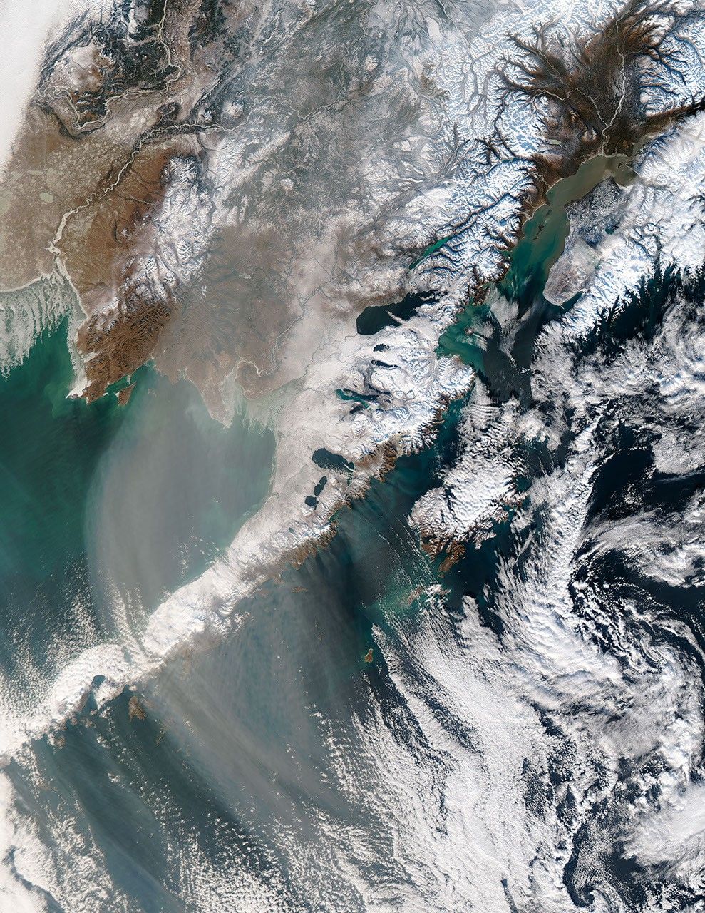Dust over Southwestern Alaska
