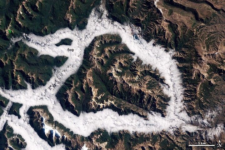 Fog in Argentina&rsquo;s Lake District