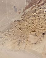 Snow on Sand near Dunhuang, China