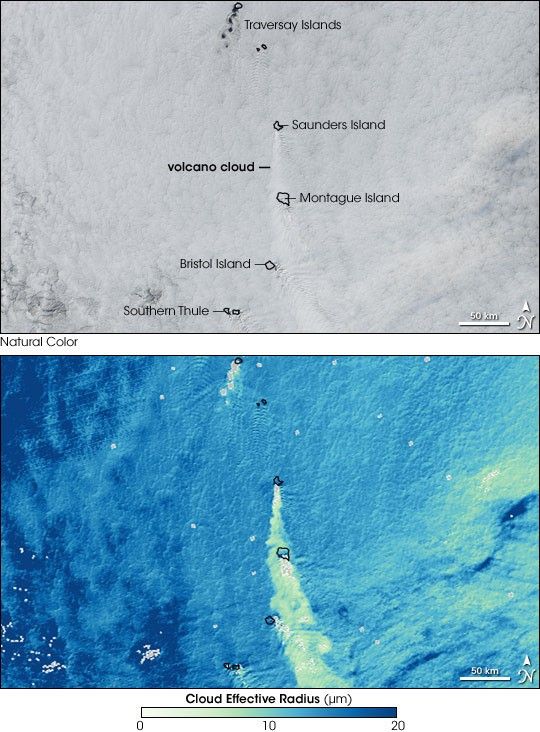 Low-Level Volcanic Activity Impacts Clouds