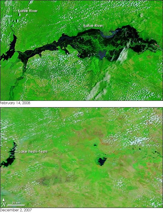 Floods on the Kafue River, Zambia