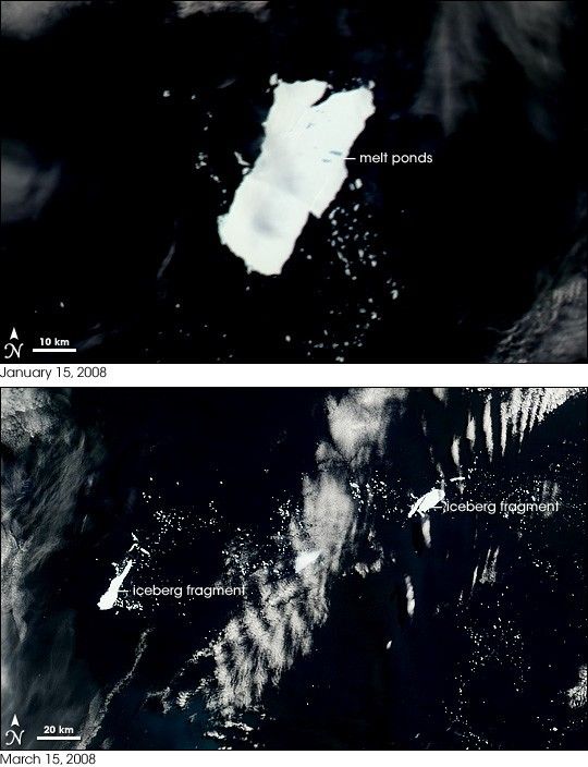 Disintegration of Iceberg A53a