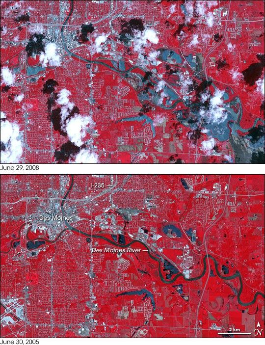Flooding in Des Moines, Iowa