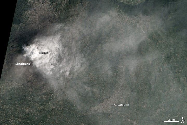 Smothering Ash Cloud from Sinabung Volcano