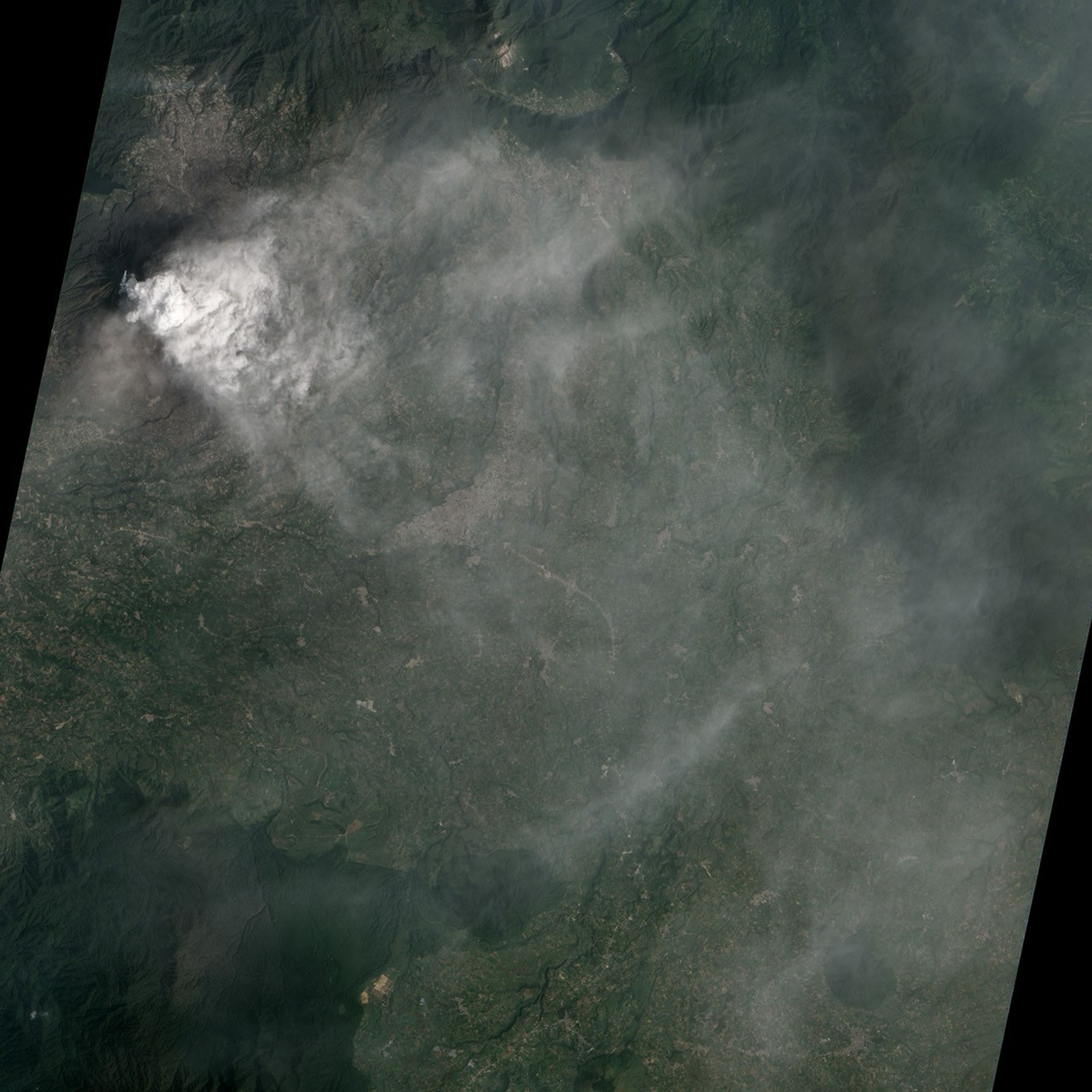 Smothering Ash Cloud from Sinabung Volcano