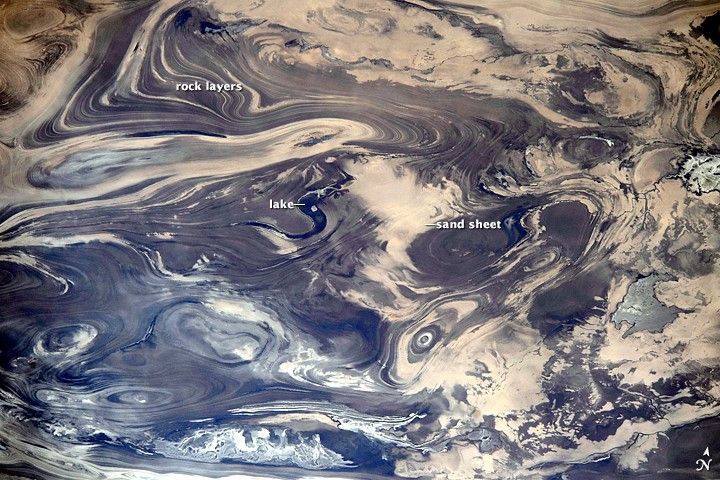 Earth Layers Pattern Kavir Desert, Iran - NASA Science
