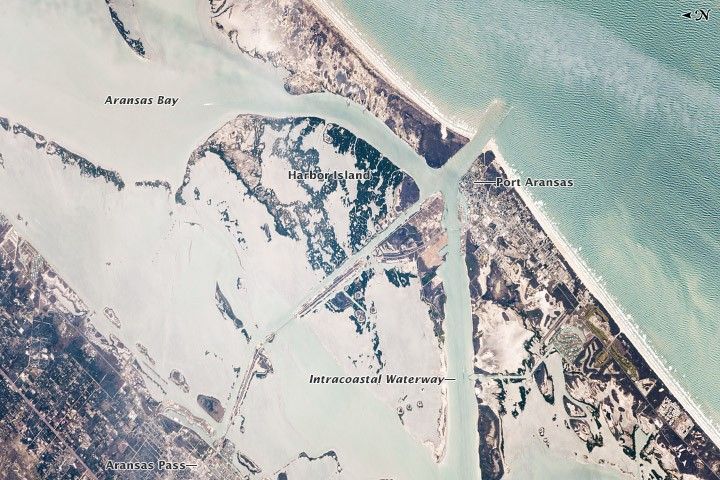 Port Aransas from Space — ISS, 2014