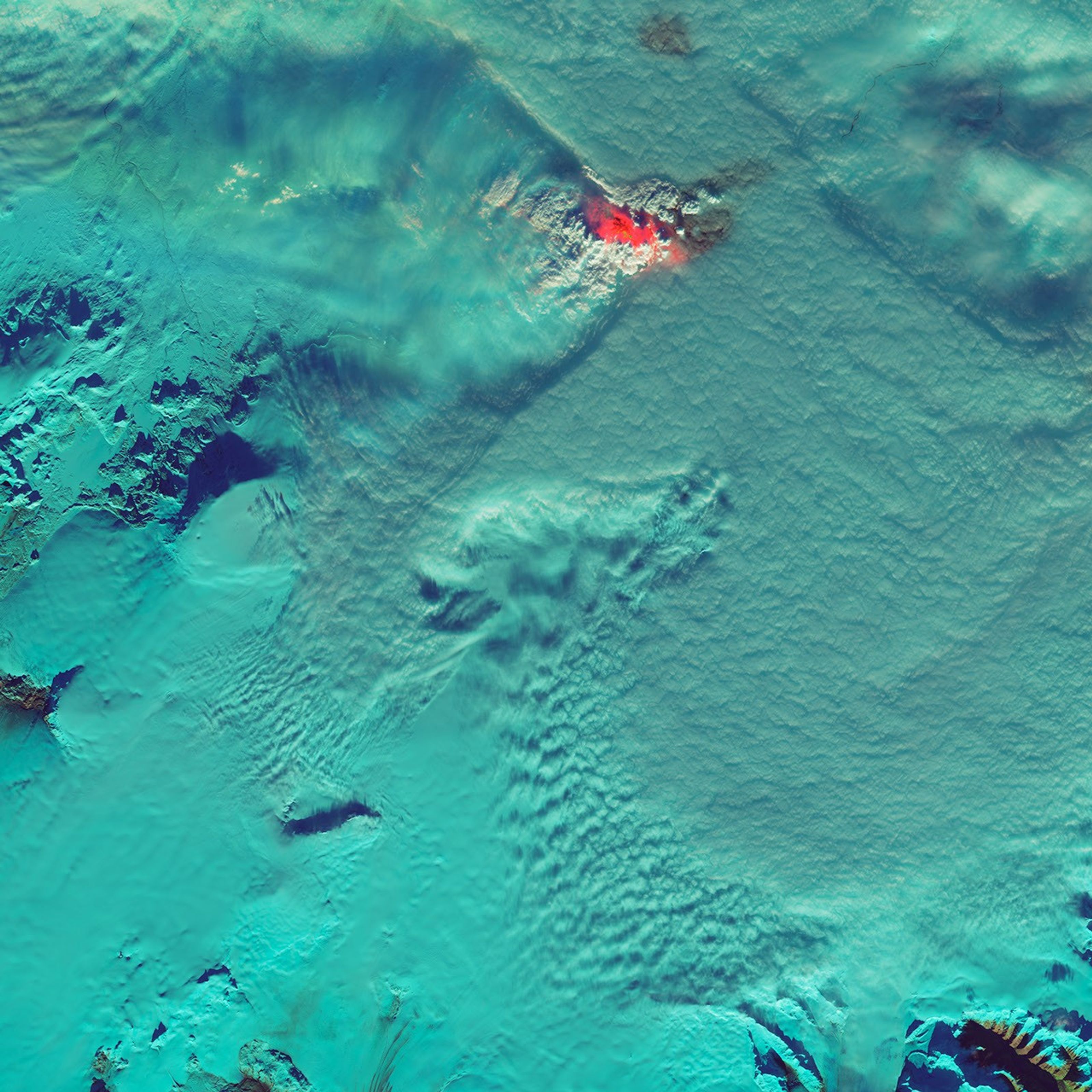 false color with shortwave infrared - November 9, 2014