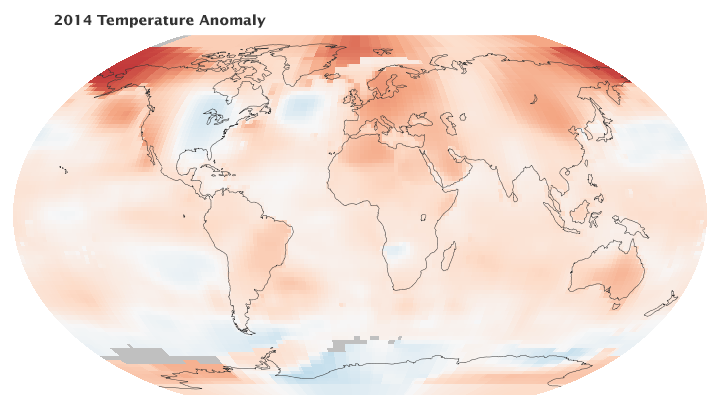 2014 Was the Warmest Year in the Modern Record