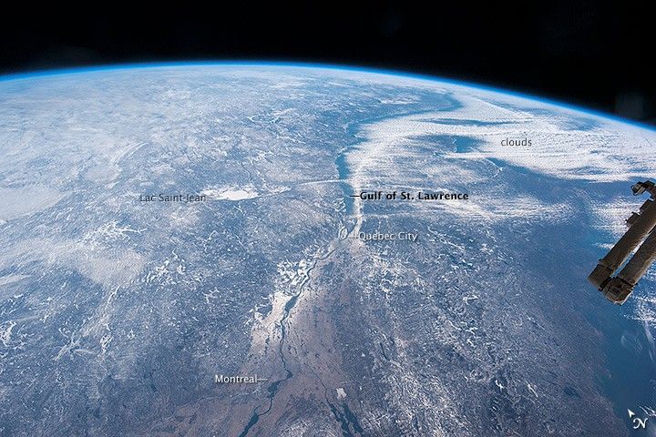 
			Eastern Canada, Day and Night - NASA Science			