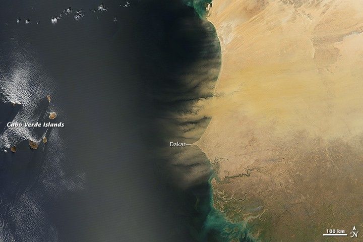 
			Thick Dust Plumes Obscure Africa’s Coast - NASA Science			