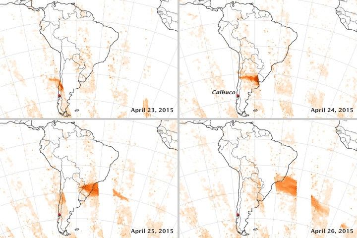 Tracking the Sulfur Dioxide from Calbuco