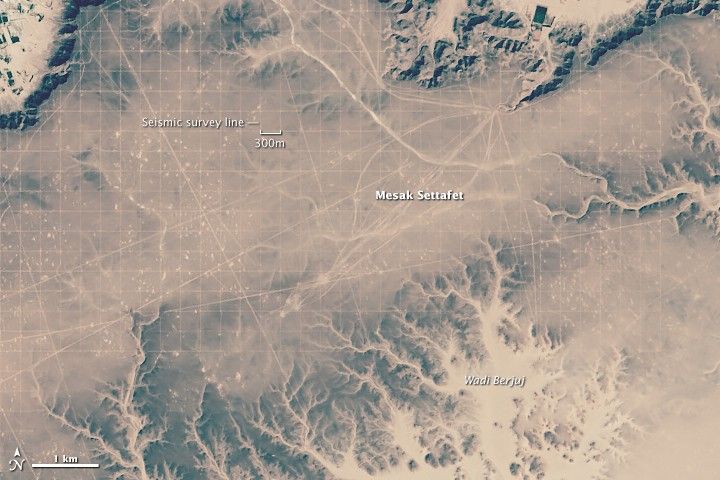 Seismic Surveying Grid in Libya