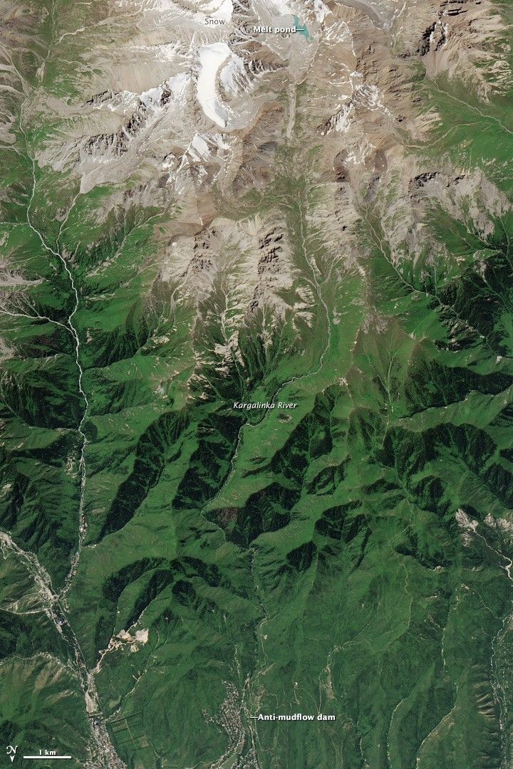 Glacier Lake Outburst Flood near Almaty