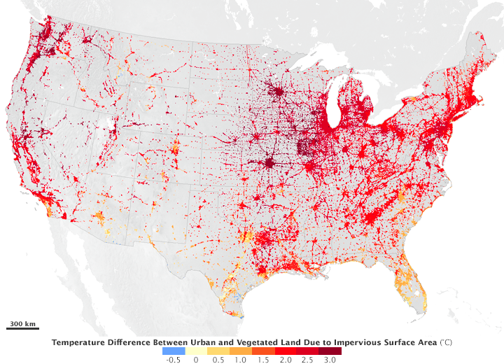 Vegetation Limits City Warming Effects