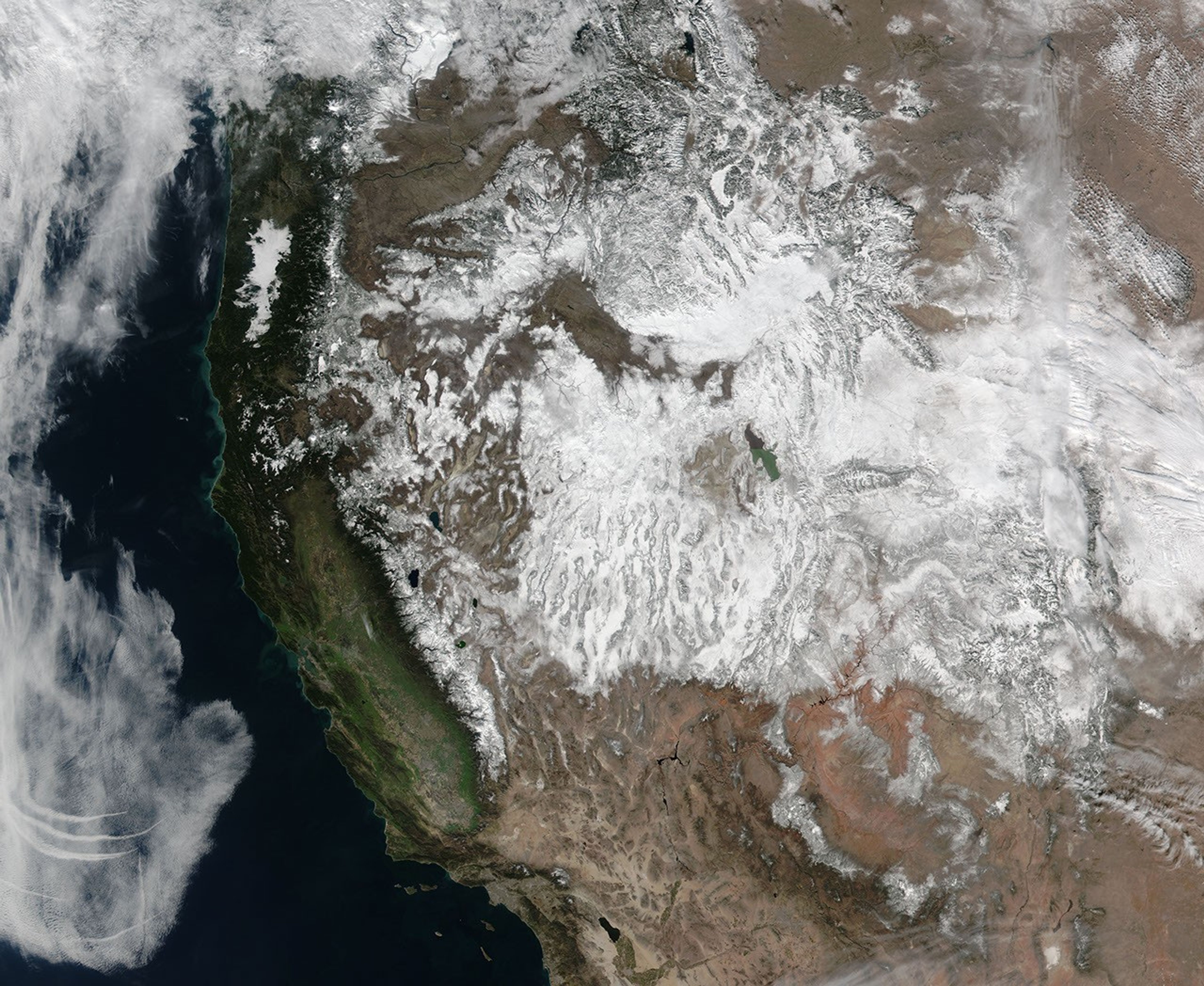 Snow Blankets the Western U.S.
