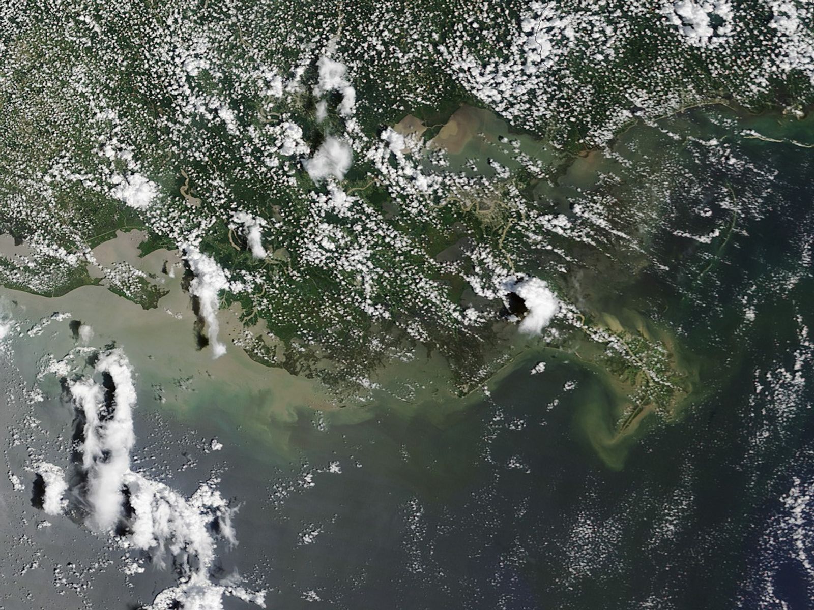Sediment Pours into Lake Pontchartrain
