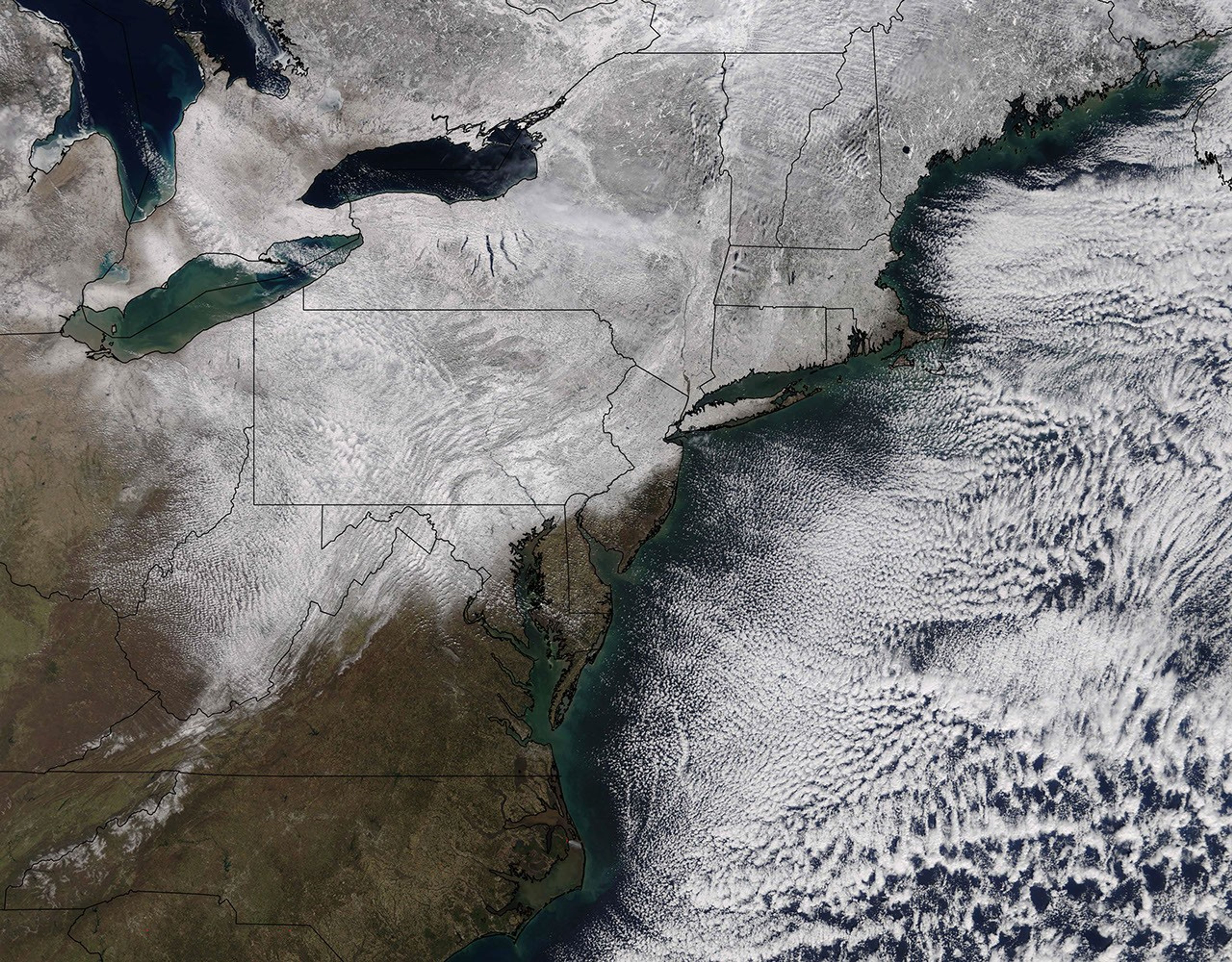 Snow Blankets Northeastern U.S.