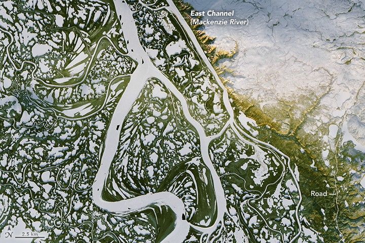 Where Trucks Drive on the River