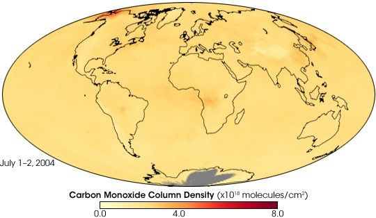 Carbon Monoxide from Alaska Fires