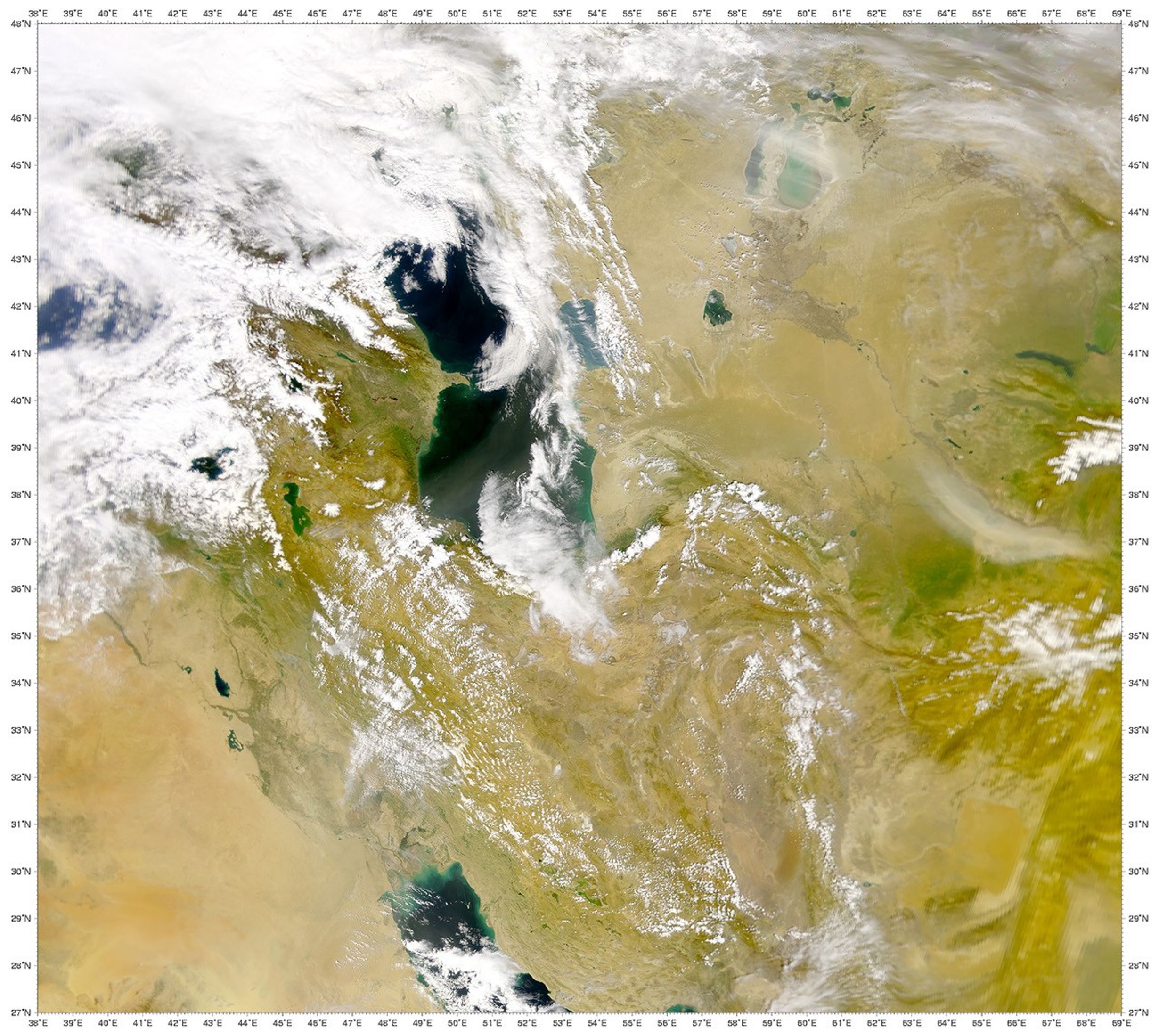 Dust over Much of Western Asia