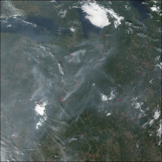 Fires in Western Russia