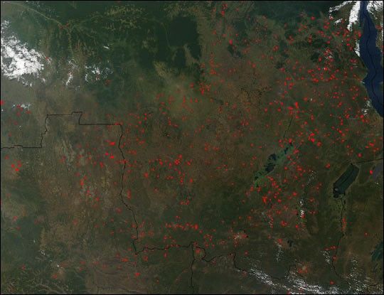 Fires in Central and Southern Africa