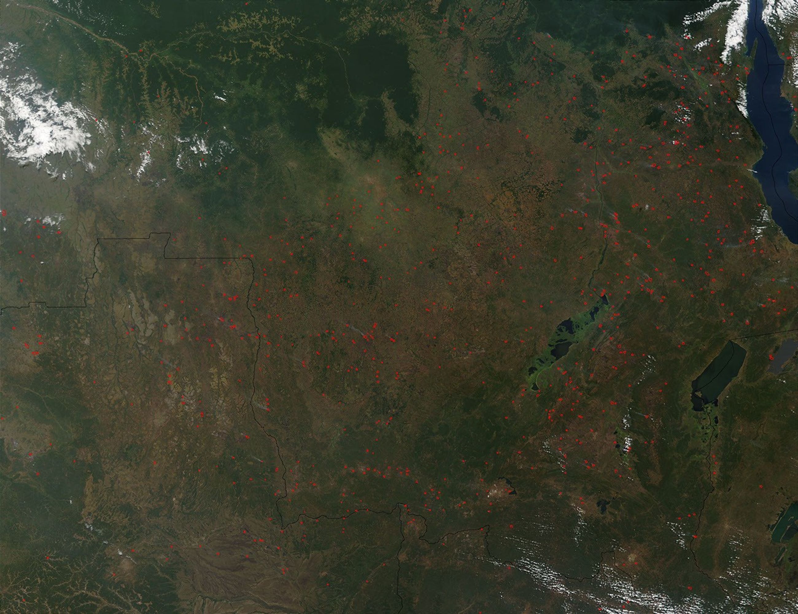 Fires in Central and Southern Africa