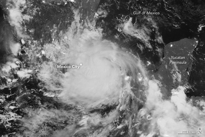 Franklin Storms Over Mexico