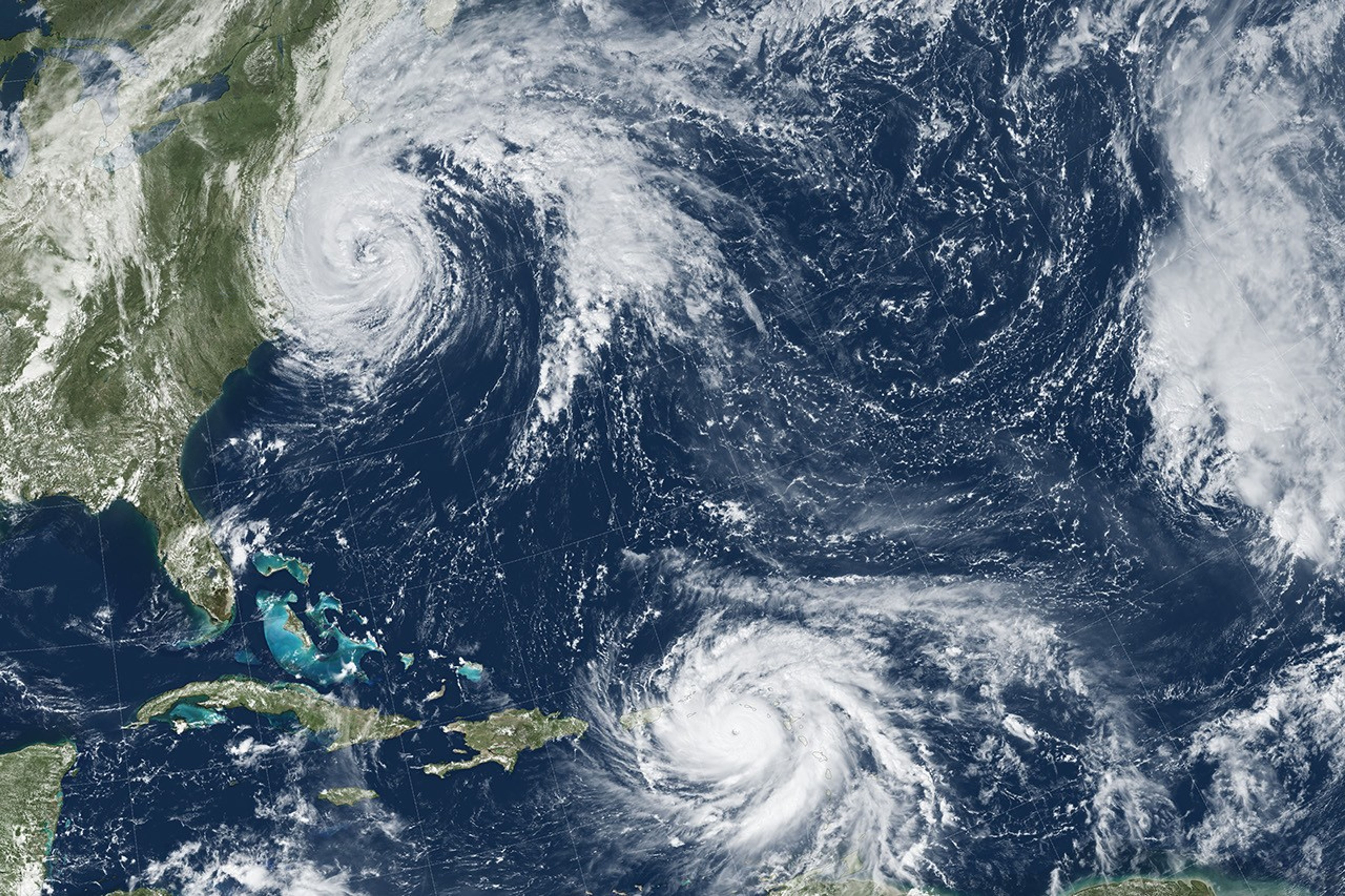 Maria and Jose Menace the Caribbean and North Atlantic