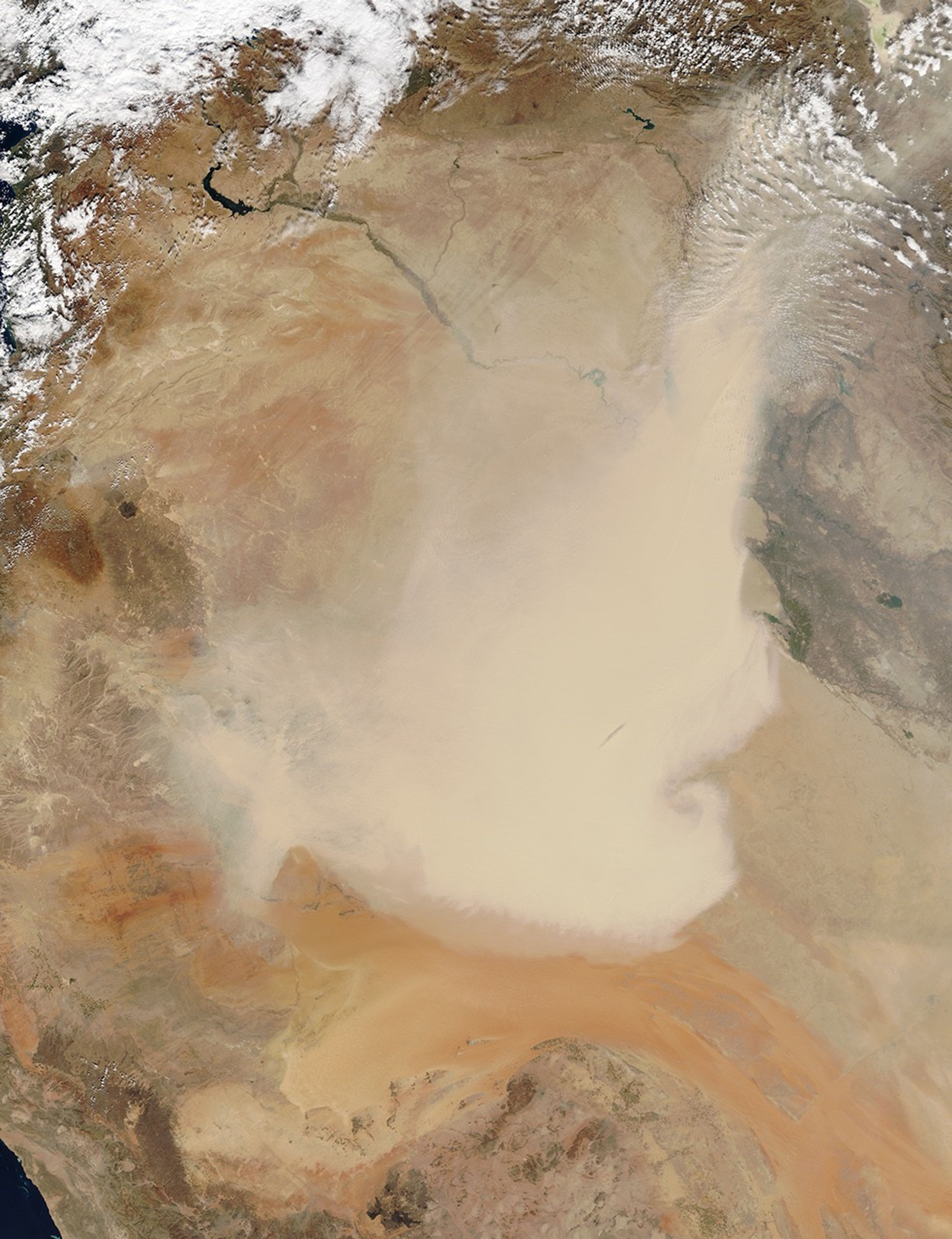 Dust Blankets the Middle East