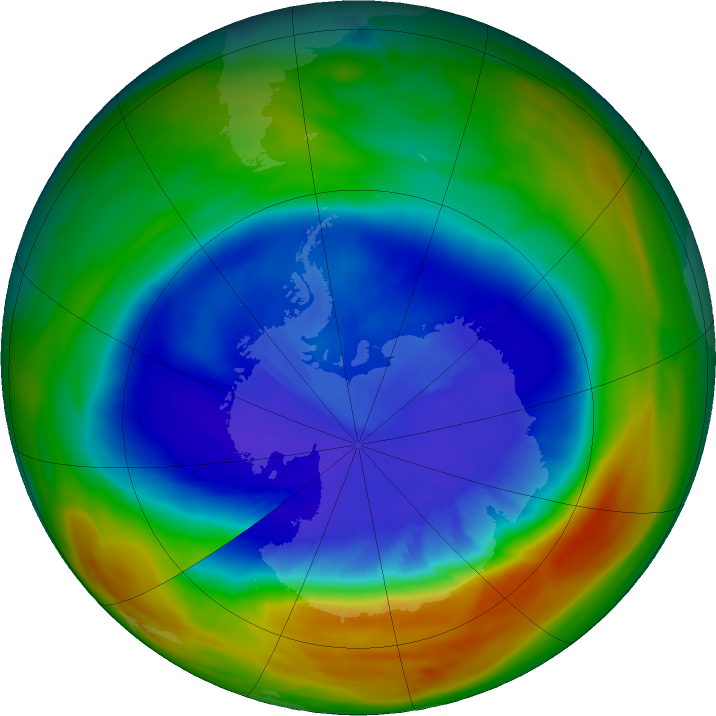 Ozone Hole is Smallest Since 1988