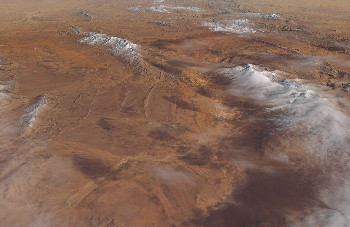 A Dusting of White in the Sahara