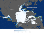 Low Sea Ice Amid Arctic Warming