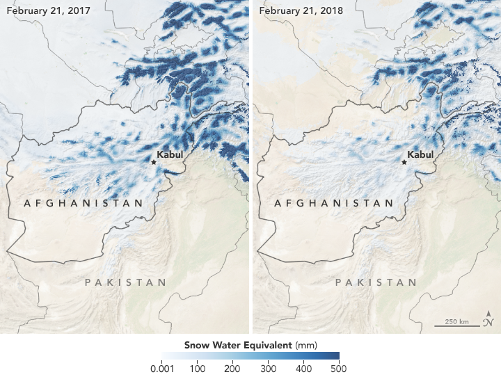 Record Low Snowpack in Afghanistan