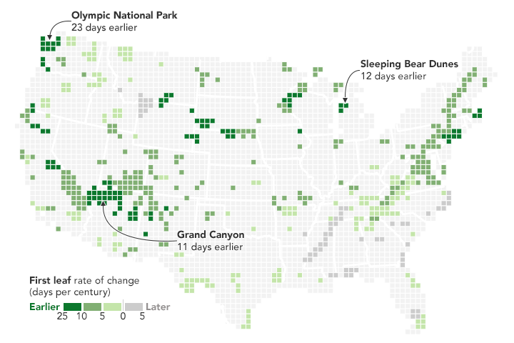 Spring is Arriving Earlier in National Parks