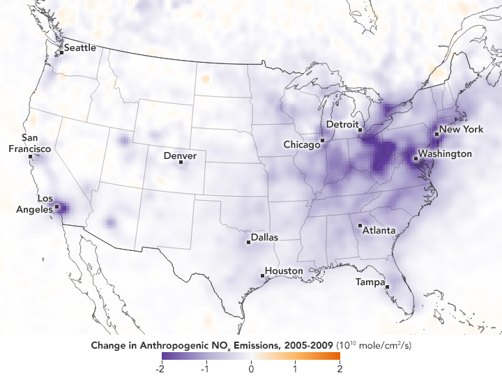 Pollutant Emissions Leveling Off a Bit in the U.S.