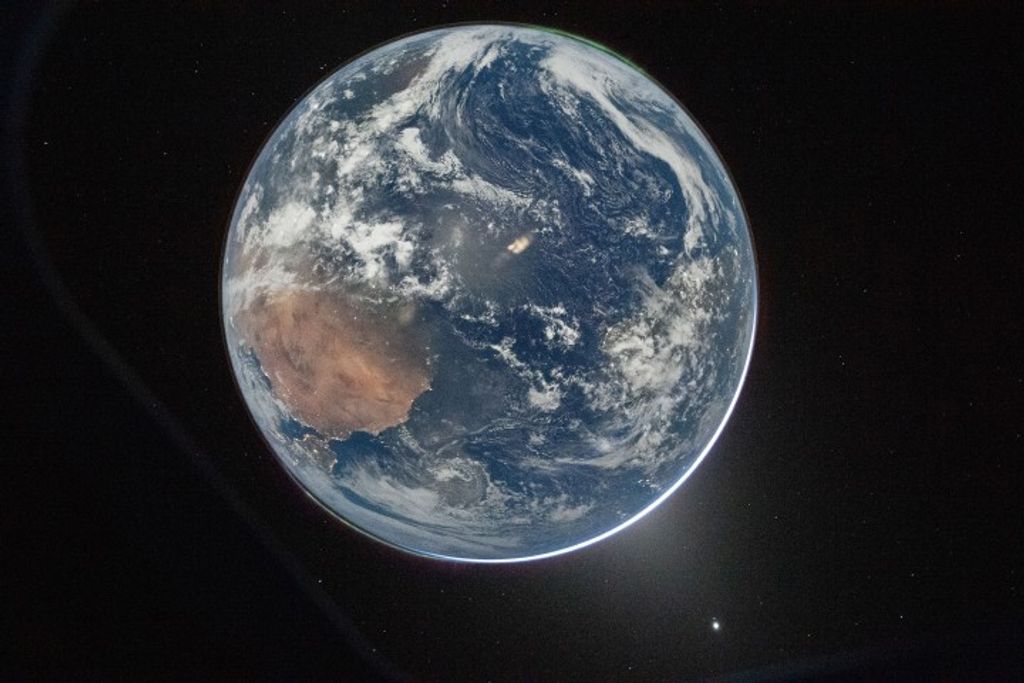 A Moonlit Earth as Seen From Artemis II