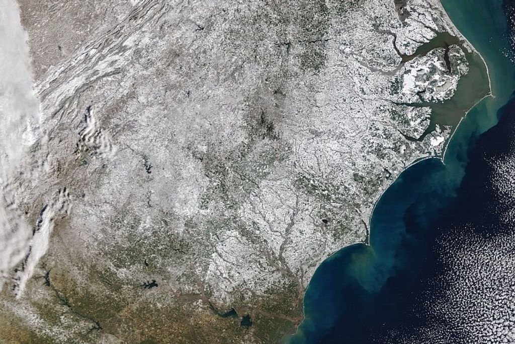 A Winter Blanket Covers North Carolina