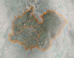 An animation shows the expansion of the fire between June 23 and July 7, with the burned area from the fire beginning as a small patch near Beaver, Utah, and then spreading north, east, and south.