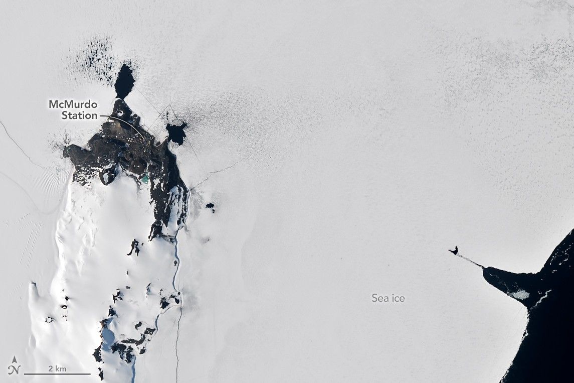 Cracking Antarctic Sea Ice