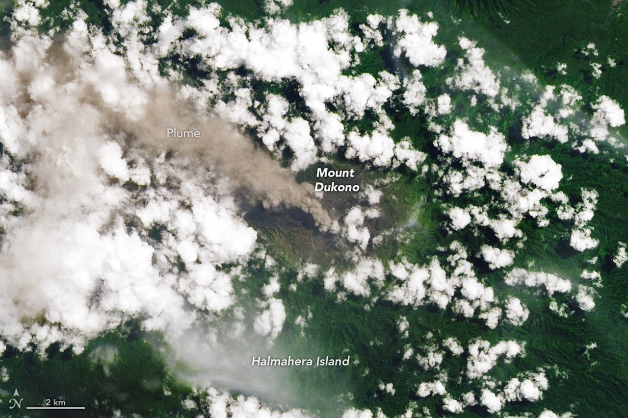 Ever Restless Mount Dukono Erupts