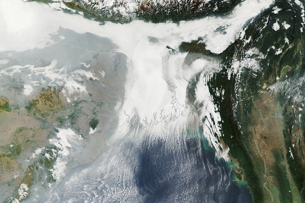 Ganges Delta Under a Winter Shroud of Fog