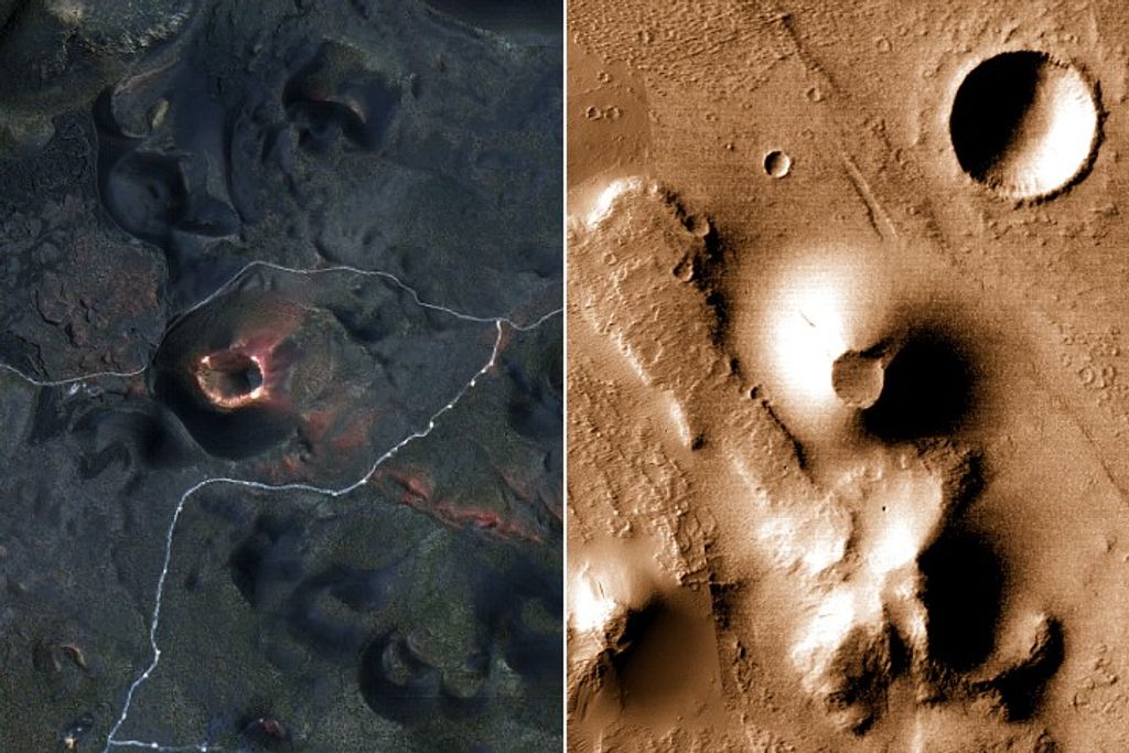 Scoria Cones on Earth and Mars