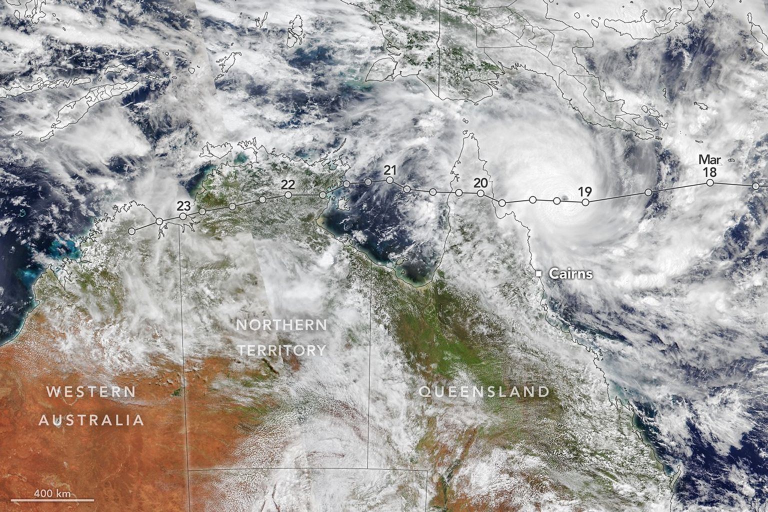 Tropical Cyclone Narelle Crosses Australia - NASA Science
