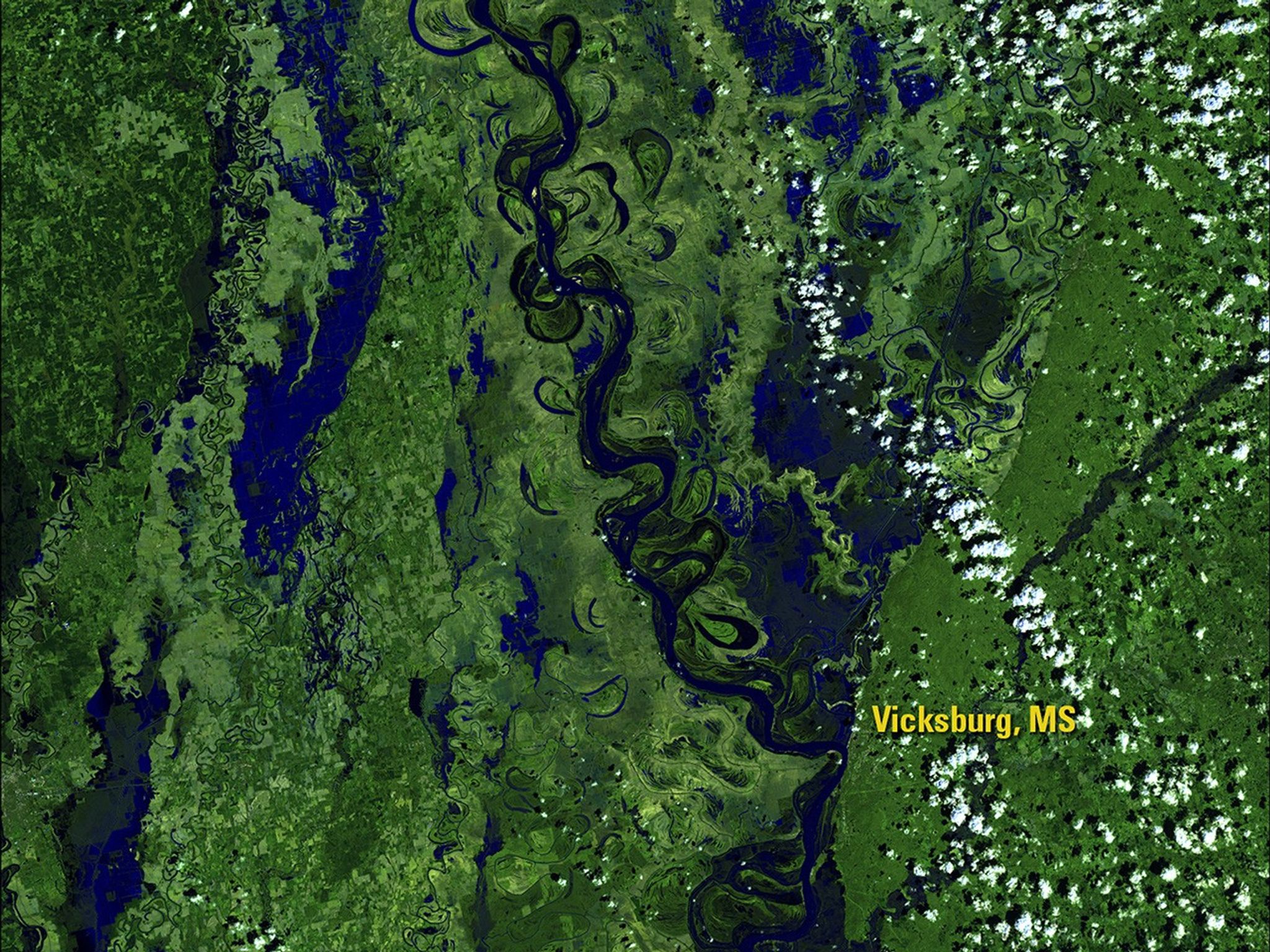 Following January storms that raised the lower Mississippi River to the top of its banks, storms in March 2016 drenched areas of Louisiana, eastern Texas, Mississippi and Arkansas with up to 20 inches of rain. Louisiana officials say the resulting flooding there was among the most widespread for any non-hurricane event, causing evacuations and significant damage. Images taken by the Operational Land Imager onboard Landsat 8. Source: U.S. Geological Survey (USGS) Landsat Missions Gallery; Mississippi River Floods Deep South; U.S. Department of the Interior / USGS and NASA.