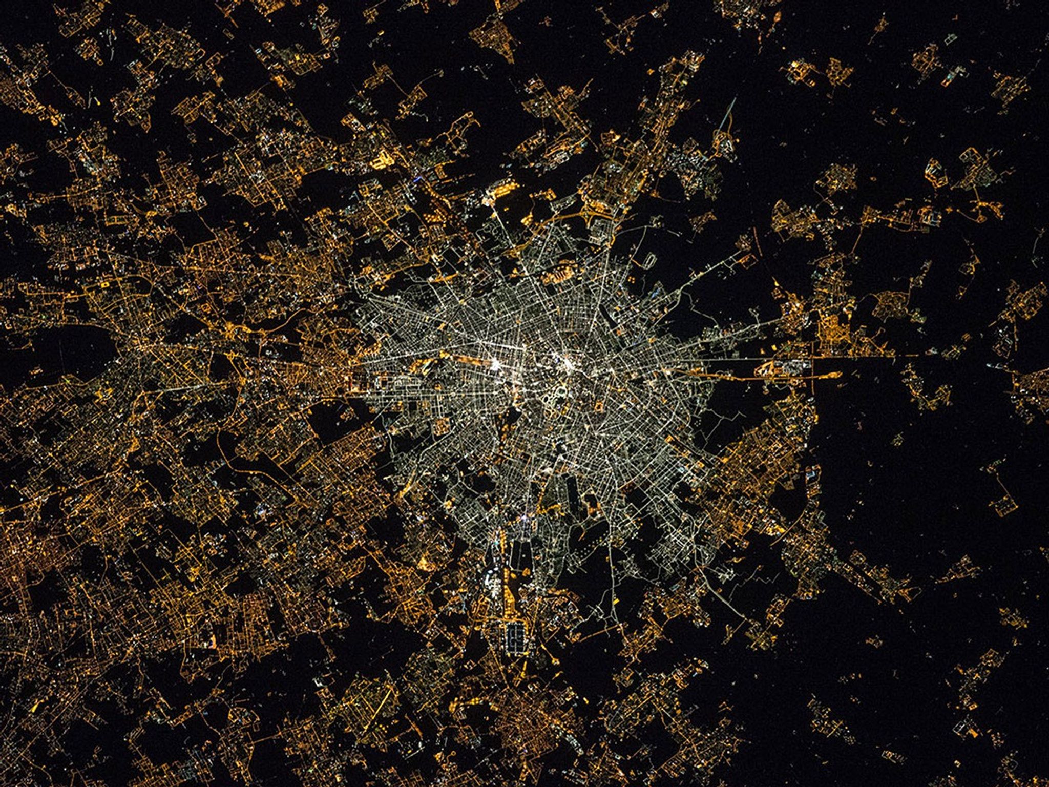 These photos of Milan, taken by astronauts onboard the International Space Station, are examples of the effect seen when cities replace their older street lighting with LED lamps. In the 2012 image, the illumination level of central Milan is similar to that of its suburbs. In the 2015 image, taken after the transition to LEDs in the city’s center, the light there is noticeably brighter and bluer, further limiting the ability to see stars from within the city.