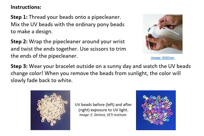 Create a UV Bracelet Activity
